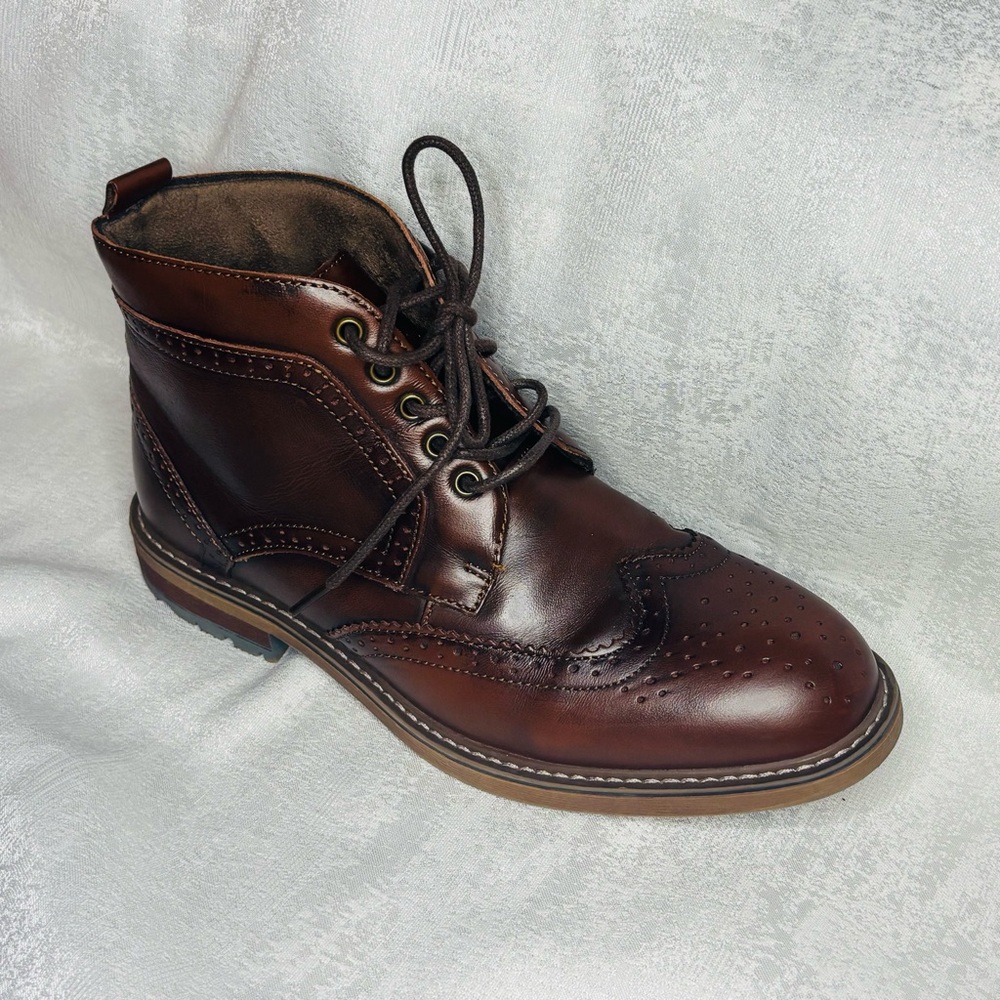 Brother Rich Brown Leather Ankle Boots